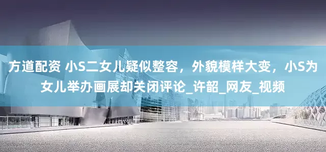 方道配资 小S二女儿疑似整容，外貌模样大变，小S为女儿举办画展却关闭评论_许韶_网友_视频